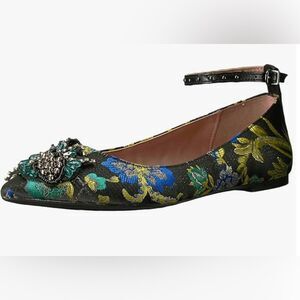 Circus By Sam Edelman Rocco Mary Jane Flat Women's 9 Black Brocade Whimsigoth